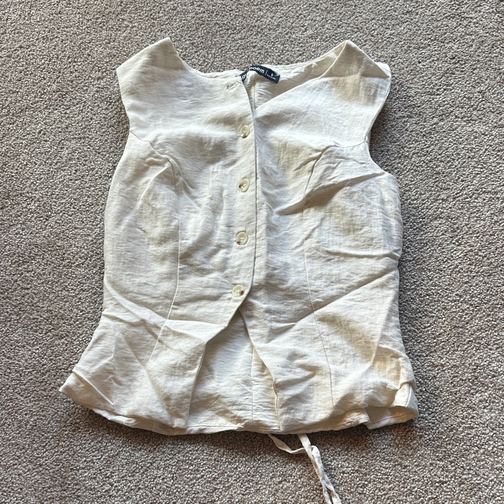 Chic Ivory Button-Up Blouse